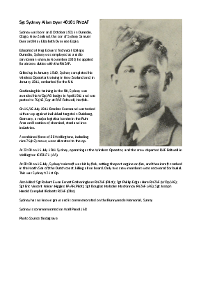 A preview of a PDF biography for Dyer, Sydney Allan